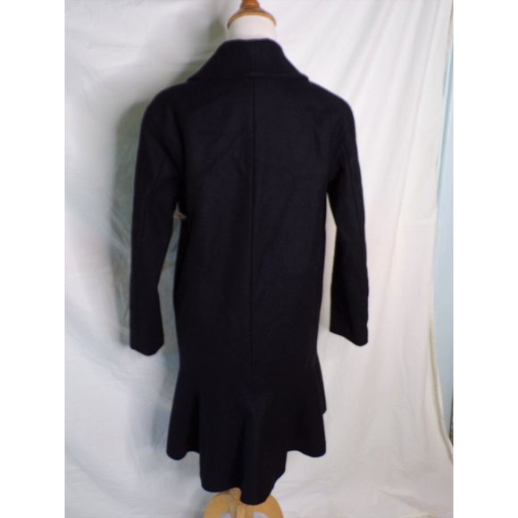 🆕 ALLSAINTS Grace Coat Italian Wool Ruffle Black X-Small - Picture 13 of 13